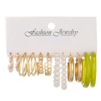 Zinc Alloy Drop Earring, 6 pieces & for woman 