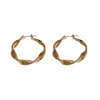 Brass Hoop Earring, plated, fashion jewelry & for woman 