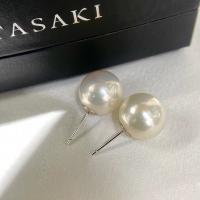 Freshwater Pearl Stud Earring, fashion jewelry & for woman, white, 11-12mm 