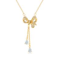 Collier de bijoux de titane, Acier titane, avec 5cm chaînes de rallonge, Plaqué d'or 24K, bijoux de mode & pour femme & avec strass, doré Environ 40 cm, Vendu par PC