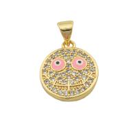 Fashion Evil Eye Pendant, Brass, high quality gold color plated, DIY & micro pave cubic zirconia Approx 0.3mm 