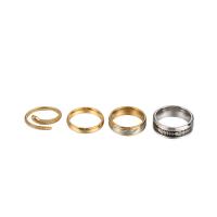 304 Stainless Steel Ring Set, plated, 4 pieces & fashion jewelry & for man 