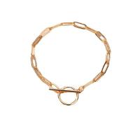 Moda pulseras de la aleación de Zinc, chapado en color dorado, Joyería & para mujer, dorado, longitud:18.5 cm, Vendido por UD