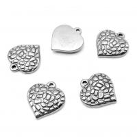 Stainless Steel Heart Pendants, 304 Stainless Steel, polished, vintage & DIY, original color 