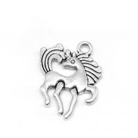 Zinc Alloy Jewelry Pendants, Unicorn, antique silver color plated, vintage & DIY Approx 