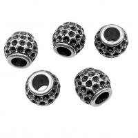 Stainless Steel Large Hole Beads, 304 Stainless Steel, barrel, vintage & DIY & machine polishing, original color 