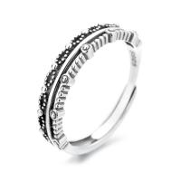 Bague en argent , Argent sterling 925, Finition antique, bijoux de mode & pour femme, 4.8mm, Vendu par PC