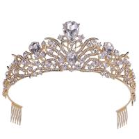 Bridal Tiaras, Zinc Alloy, with Crystal, fashion jewelry & for woman & with rhinestone Inner Approx 160mm 