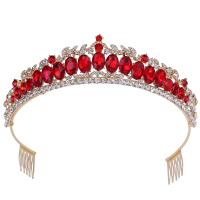 Bridal Tiaras, Zinc Alloy, with Crystal, fashion jewelry & for woman & with rhinestone Inner Approx 155mm 