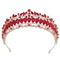 Bridal Tiaras, Zinc Alloy, with Crystal, fashion jewelry & for woman & with rhinestone Inner Approx 155mm 