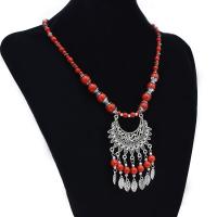 Fashion Fringe Necklace, Zinc Alloy, with turquoise, fashion jewelry & Bohemian style & multifunctional & for woman Approx 49.8 cm 