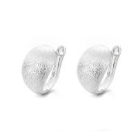 Boucle d'oreille goutte argent sterling, Argent sterling 925, Placage de couleur argent brillant, bijoux de mode & pour femme, 11mm, Vendu par paire