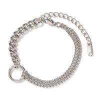 Stainless Steel Chain Bracelets, 304 Stainless Steel, with 2.17inch extender chain, fashion jewelry & for woman Approx 6.69 Inch 