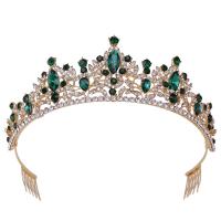 Bridal Tiaras, Zinc Alloy, with Crystal, fashion jewelry & for woman & with rhinestone Inner Approx 160mm 