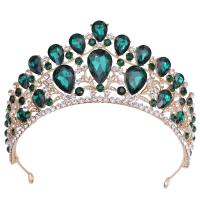 Bridal Tiaras, Zinc Alloy, with Crystal, fashion jewelry & for woman & with rhinestone Inner Approx 155mm 