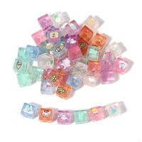 Printing Acrylic Beads, Square, DIY 13mm 