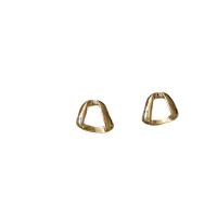 Brass Stud Earring, 925 sterling silver post pin, plated, fashion jewelry & for woman 