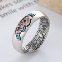 Bague en argent , Argent sterling 925, Finition antique, bijoux de mode & unisexe, 6mm, Vendu par PC