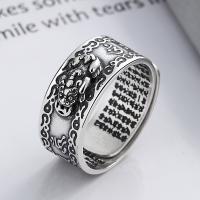 Bague en argent , Argent sterling 925, Finition antique, bijoux de mode & pour femme, 9mm, Vendu par PC