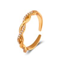 Cubic Zirconia Micro Pave Brass Finger Ring, plated, fashion jewelry & micro pave cubic zirconia & for woman 