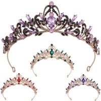 Bridal Tiaras, Zinc Alloy, with Crystal, fashion jewelry & for woman & with rhinestone Inner Approx 150mm 