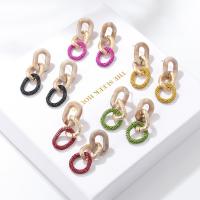 Acrylic Drop Earring, Zinc Alloy, with Acrylic, gold color plated, fashion jewelry & for woman 