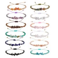 Bracelets de puce de pierre gemme, Gravier naturel, fait à la main, bijoux de mode & styles différents pour le choix & pour femme, plus de couleurs à choisir Environ 18-23 cm, Vendu par PC