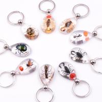 Resin Key Chain, with Iron, Teardrop, Unisex & epoxy gel 