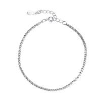 Moda pulseras de la aleación de Zinc, con 5cm extender cadena, Joyería & para mujer, plateado, longitud:aproximado 16 cm, Vendido por UD