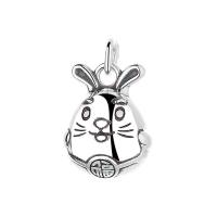 Pendentifs animaux en argent, Argent sterling 925, lapin, Finition antique, DIY Vendu par PC