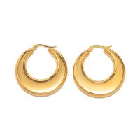 Edelstahl Baumeln Ohrring, 304 Edelstahl, 18K vergoldet, Modeschmuck & für Frau, goldfarben, 35.2x11.4mm, verkauft von Paar