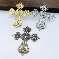 Hair Stick Findings, Iron, Cross, plated, DIY & hollow 