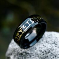 Anillo de dedo de acero Titanium de, Partículas de acero, Recubrimiento iónico al vacío, Vintage & diverso tamaño para la opción & para hombre, más colores para la opción, tamaño:7-13, Vendido por UD