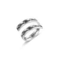 acero inoxidable 316L Anillo de dedo Cuff, Cada texto personalizado debe tener menos de 10 letras & Joyería & para mujer, color original, 4.5x1.5mm,92mm, Vendido por UD