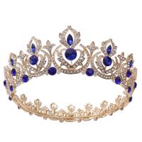 Bridal Tiaras, Zinc Alloy, with Crystal, fashion jewelry & for woman & with rhinestone Inner Approx 130mm 