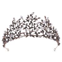 Bridal Tiaras, Zinc Alloy, with Crystal, fashion jewelry & for woman & with rhinestone Inner Approx 155mm 