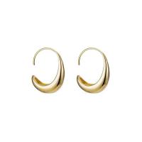 Brass Stud Earring, Copper Alloy, gold color plated, fashion jewelry & for woman, 25mm 