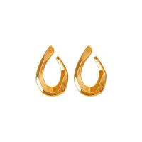 Brass Stud Earring, plated, fashion jewelry & for woman 