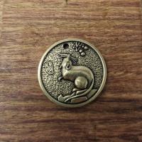 Animal Brass Pendants, Flat Round, vintage & DIY 