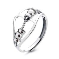 Bague en argent , Argent sterling 925, Finition antique, bijoux de mode & unisexe, 12mm, Vendu par PC