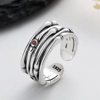 Befestigter Zirkonia Sterlingsilber Fingerring, 925er Sterling Silber, Antikes Finish, Modeschmuck & unisex & Micro pave Zirkonia, 9.5mm, verkauft von PC