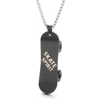 Edelstahl Schmuck Halskette, 304 Edelstahl, Skateboard, Vakuum-Ionen-Beschichtung, Modeschmuck & unisex, keine, 51x16mm, Länge:50 cm, verkauft von PC