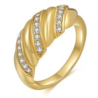 Cubic Zircon Brass Finger Ring, plated, fashion jewelry & for woman & with cubic zirconia 