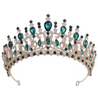 Bridal Tiaras, Zinc Alloy, with Crystal, fashion jewelry & for woman & with rhinestone Inner Approx 155mm 