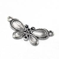 Zinc Alloy Animal Pendants, Butterfly, plated, fashion jewelry & DIY & double-hole 