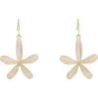 Acrylic Drop Earring, Copper Alloy, with Acrylic, Flower, plated, fashion jewelry & for woman, white 