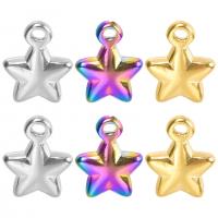 Stainless Steel Star Pendant, 304 Stainless Steel, Vacuum Ion Plating, DIY 