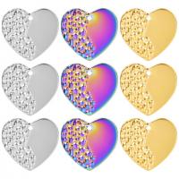 Stainless Steel Heart Pendants, 304 Stainless Steel, Vacuum Ion Plating, DIY 