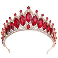 Bridal Tiaras, Zinc Alloy, with Crystal, fashion jewelry & for woman & with rhinestone Inner Approx 155mm 