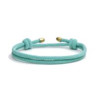 Cordón de lana pulsera, Cordón de Milán, con metal, tejer, Joyería & para mujer, más colores para la opción, longitud:16-18 cm, Vendido por UD